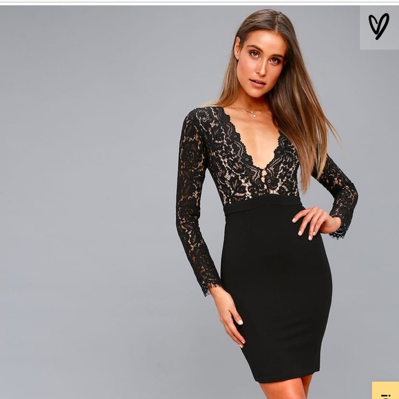 Lulus Dresses & Skirts - Lulu’s Swoon-er or Later Long Sleeve Lace Dress